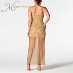 women rhinestone see through dress