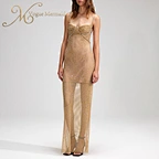 rhinestone see through dress